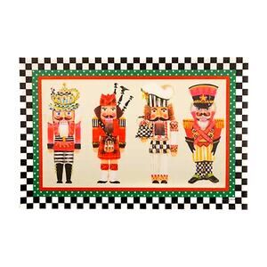 MACKENZIE CHILDS Nutcracker Rug 2' x 3' Christmas Holiday Decor New